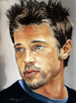 Œuvre contemporaine nommée « Brad pitt », Réalisée par CATHERINE BRUGNON