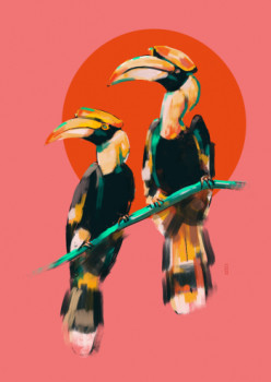 Œuvre contemporaine nommée « Toucan bicorne », Réalisée par NOMé
