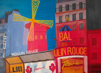 Œuvre contemporaine nommée « Le moulin rouge », Réalisée par FABRICE DURIEUX