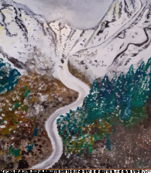 Œuvre contemporaine nommée « La Mer de Glace », Réalisée par KY'FAB