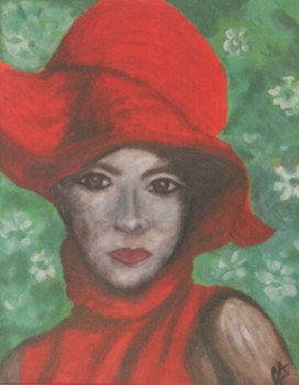 Œuvre contemporaine nommée « Femme, rayon chapeau 3 », Réalisée par BRIGI'ART