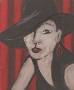 Œuvre contemporaine nommée « Rayon Chapeau, Femme d'affaire », Réalisée par BRIGI'ART