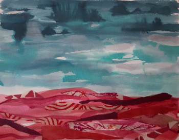 Œuvre contemporaine nommée « Paysage abstrait », Réalisée par BONNEAU-MARRON