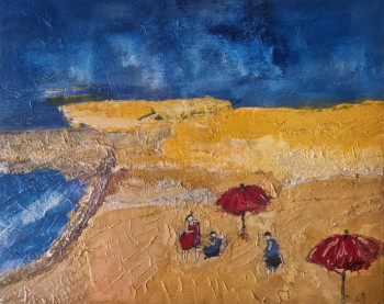 Œuvre contemporaine nommée « Fin de plage », Réalisée par CHRISTINE DELETRAZ