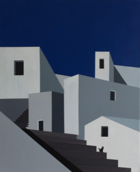 Œuvre contemporaine nommée « Les escaliers de Santorin », Réalisée par PADDY