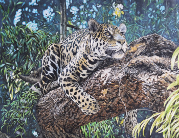 Œuvre contemporaine nommée « A L'AFFUT,JAGUAR », Réalisée par JULIAN WHEAT