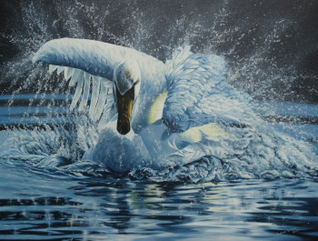 Œuvre contemporaine nommée « Cygne Tuberculé », Réalisée par JULIAN WHEAT