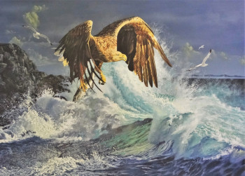 Œuvre contemporaine nommée « Aigle de Mer », Réalisée par JULIAN WHEAT