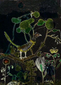 Œuvre contemporaine nommée « Un coin de nature la nuit », Réalisée par MITRA SHAHKAR