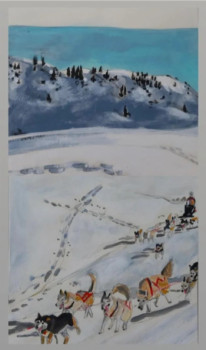 Œuvre contemporaine nommée « Dyptique neige », Réalisée par BONNEAU-MARRON