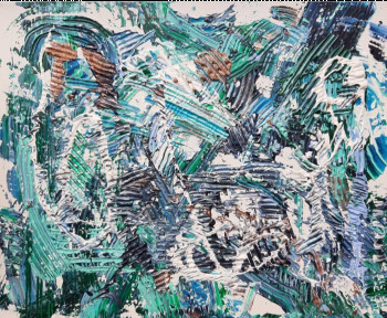 Œuvre contemporaine nommée « Blue sensation », Réalisée par BONNEAU-MARRON