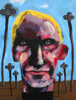 Œuvre contemporaine nommée « Portrait d'hommes et ses psychées #3 », Réalisée par DEN CHAMANIE