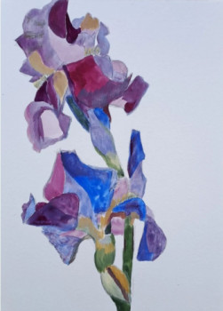 Œuvre contemporaine nommée « Têtes d'iris », Réalisée par BONNEAU-MARRON