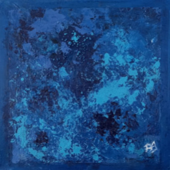 Œuvre contemporaine nommée « Abstrait comme...AZUR », Réalisée par BRIGI'ART