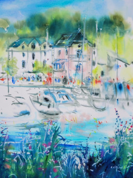 Œuvre contemporaine nommée « La maison rose - Port de Dinan », Réalisée par CHRISTOPHE CREPIN