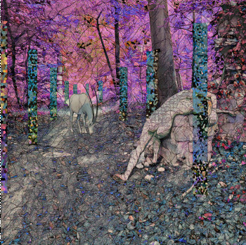 Œuvre contemporaine nommée « NU et l'oryx », Réalisée par FRéDéRIC DIDILLON