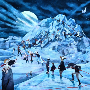 Œuvre contemporaine nommée « L´appel de la montagne », Réalisée par JANA DIETSCH WINGELS