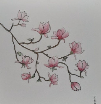Œuvre contemporaine nommée « Magnolia », Réalisée par XAM
