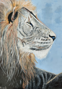 Œuvre contemporaine nommée « Le lion », Réalisée par MARM'S