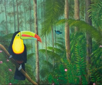Œuvre contemporaine nommée « Le royaume du toucan », Réalisée par JULIETTE GRARE