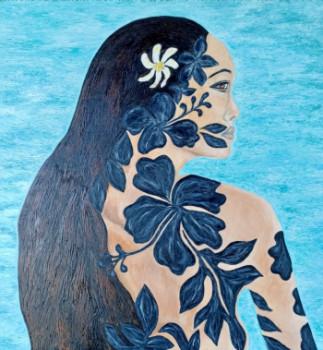 Œuvre contemporaine nommée « La Tahitienne », Réalisée par GINETTE SALA