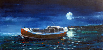 Œuvre contemporaine nommée « La mandarine au clair de lune », Réalisée par MICHEL HAMELIN