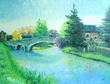 Œuvre contemporaine nommée « Vieux Pont à Léhon - Côtes d?Armor - Bretagne - France - Réf: 143Fg », Réalisée par ABERIUS