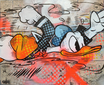 Œuvre contemporaine nommée « Collages Donald n°2 », Réalisée par PANDA PIQUANT