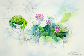 Œuvre contemporaine nommée « Froggy », Réalisée par SYLVIE CHADOURNE