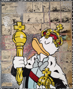 Œuvre contemporaine nommée « Collages Donald n°3 », Réalisée par PANDA PIQUANT