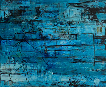 Œuvre contemporaine nommée « Bleu », Réalisée par RéGY