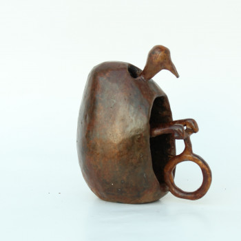 Œuvre contemporaine nommée « Cycliste (n°327) », Réalisée par DIDIER FOURNIER