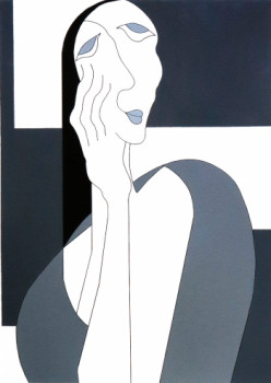 Œuvre contemporaine nommée « La Penseuse », Réalisée par HILDEGARDE HANDSAEME