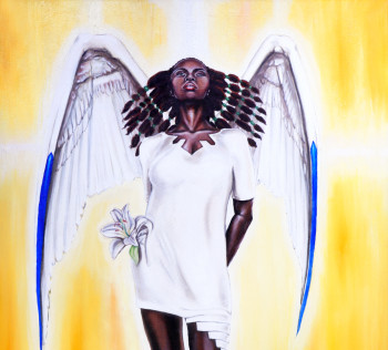Œuvre contemporaine nommée « L'Ange de la douceur », Réalisée par JARIKU