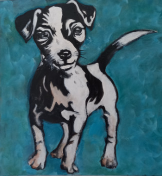 Œuvre contemporaine nommée « Chien, Jack Russell », Réalisée par BRIGI'ART