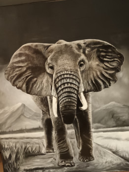 Œuvre contemporaine nommée « L'éléphant », Réalisée par ATELIER DOM'ARTS