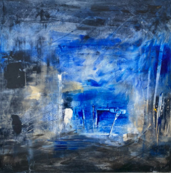 Œuvre contemporaine nommée « Klein d oeil au bleu », Réalisée par BARTH MROZ