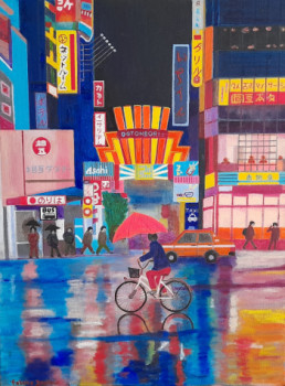 Œuvre contemporaine nommée « Le parapluie rose », Réalisée par FABRICE DURIEUX