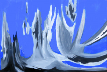 Œuvre contemporaine nommée « Gris et Bleu », Réalisée par PICJAC