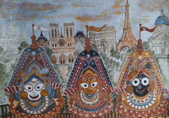 Œuvre contemporaine nommée « Festival de l'Inde à Paris », Réalisée par MAïA SAINT-COULEURS