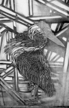 Œuvre contemporaine nommée « Le gros Oiseau ésotérique d'Ars Memoriae », Réalisée par CASSANDRE