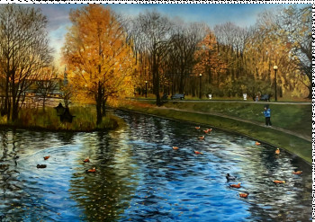 Œuvre contemporaine nommée « L’automne au parc Neskutchny », Réalisée par RITA
