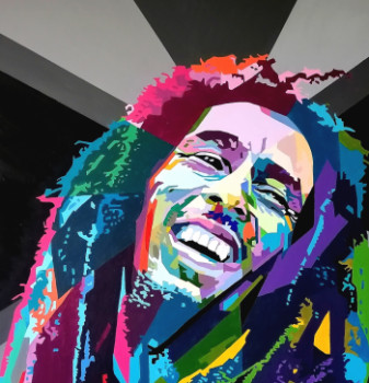 Œuvre contemporaine nommée « BOB MARLEY », Réalisée par MAîTRE CLAUDE