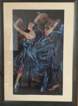 Œuvre contemporaine nommée « Danseuse bleue », Réalisée par BIACHE CHRISTANE
