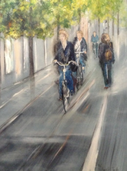 Œuvre contemporaine nommée « Les vélos », Réalisée par HUGHES DE LA TAILLE