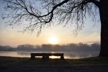 Œuvre contemporaine nommée « M'asseoir sur un banc avec toi », Réalisée par CHRISTINE LINAIS