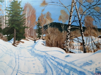 Œuvre contemporaine nommée « Paysage d'hiver 2 », Réalisée par ANDRé FEODOROFF