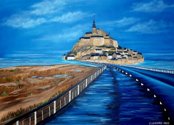 Œuvre contemporaine nommée « Baie du Mont-Saint-Michel », Réalisée par CAROLINE LEFEBVRE