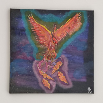Œuvre contemporaine nommée « Phoenix », Réalisée par ARTISTE.AA