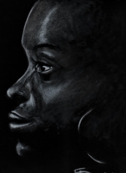 Œuvre contemporaine nommée « Portrait d'afrique », Réalisée par FA_DE_SKUNK